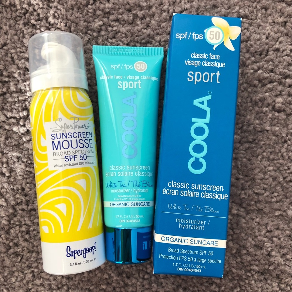 Full size Sunscreen duo (coola, supergoop)